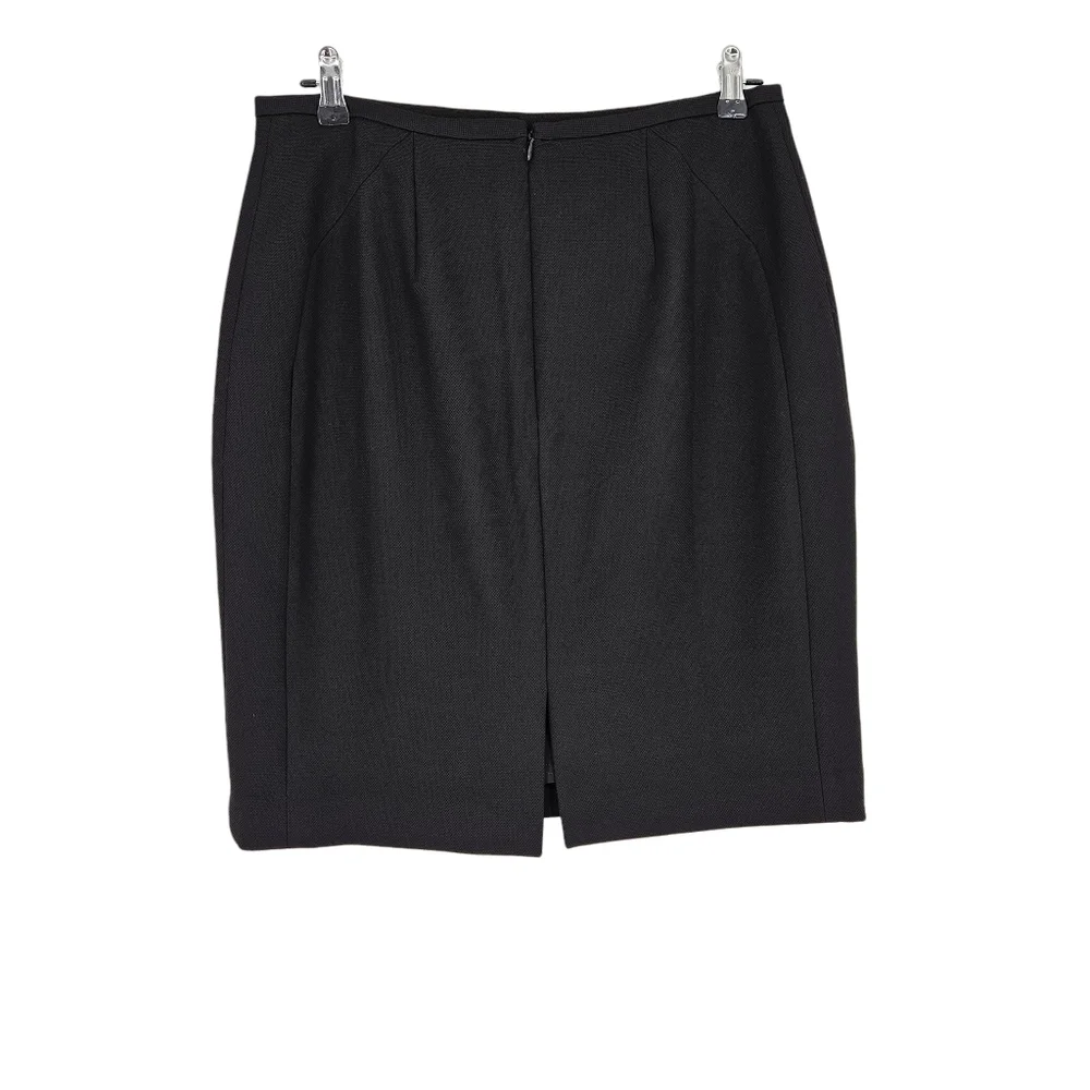 White House Black Market Button Straight Pencil Skirt Zip Back 8